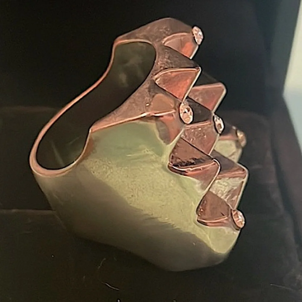 ✨💍Torrid Large Rhinestone Accented Pyramid Ring-sz 11💍✨ - Picture 2 of 7